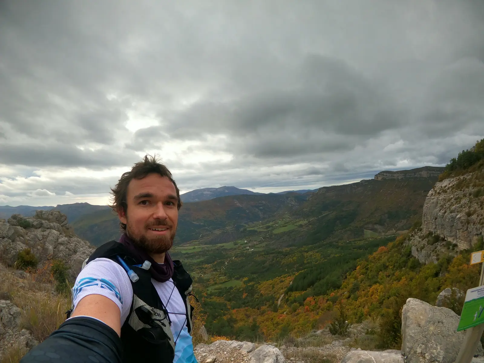 Selfie sur le parcours de l'UTMC OFF